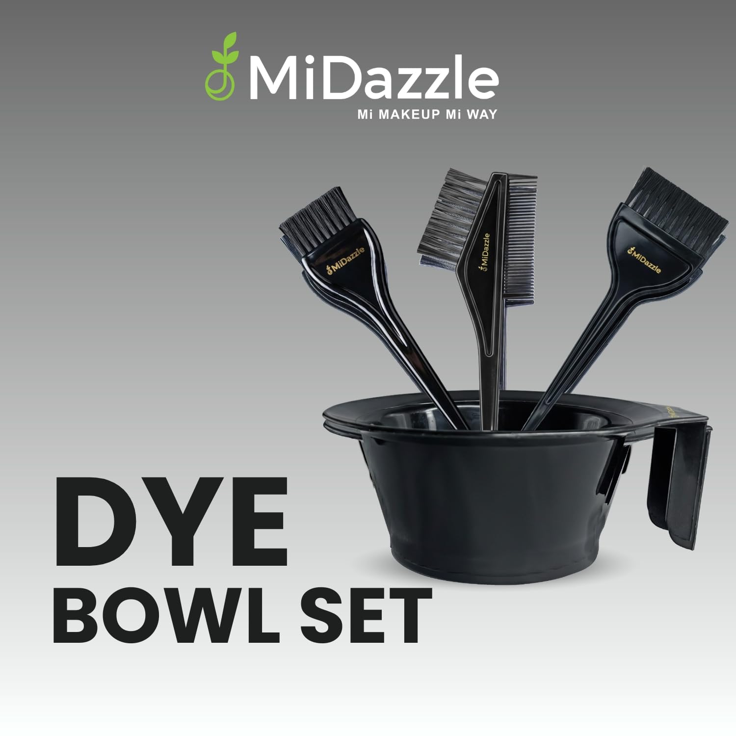 Professional Use Hair Coloring Dyeing Kit Brush with Bowl (Black) - Image 5