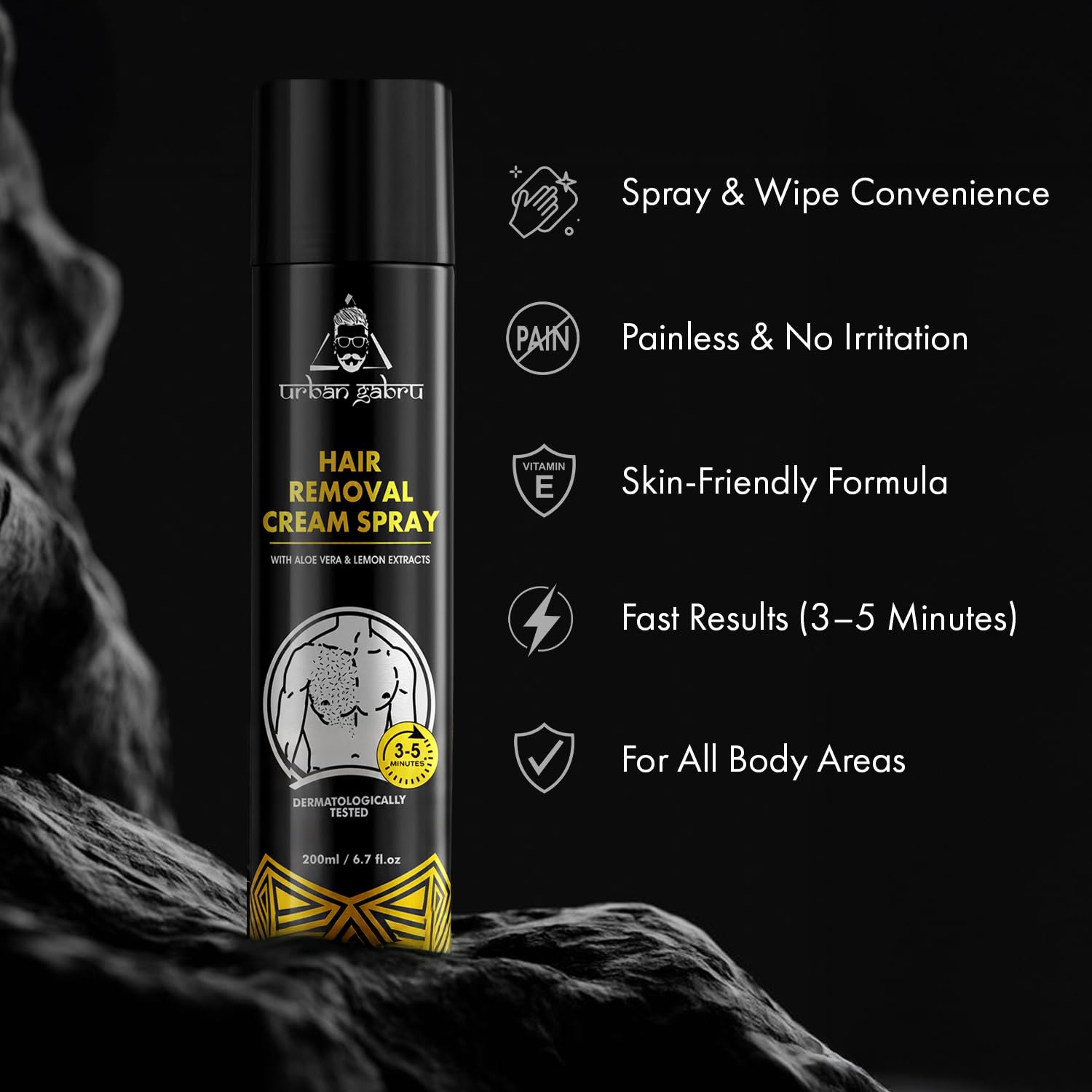 urbangabru Hair Removal Cream Spray For Men - Image 5