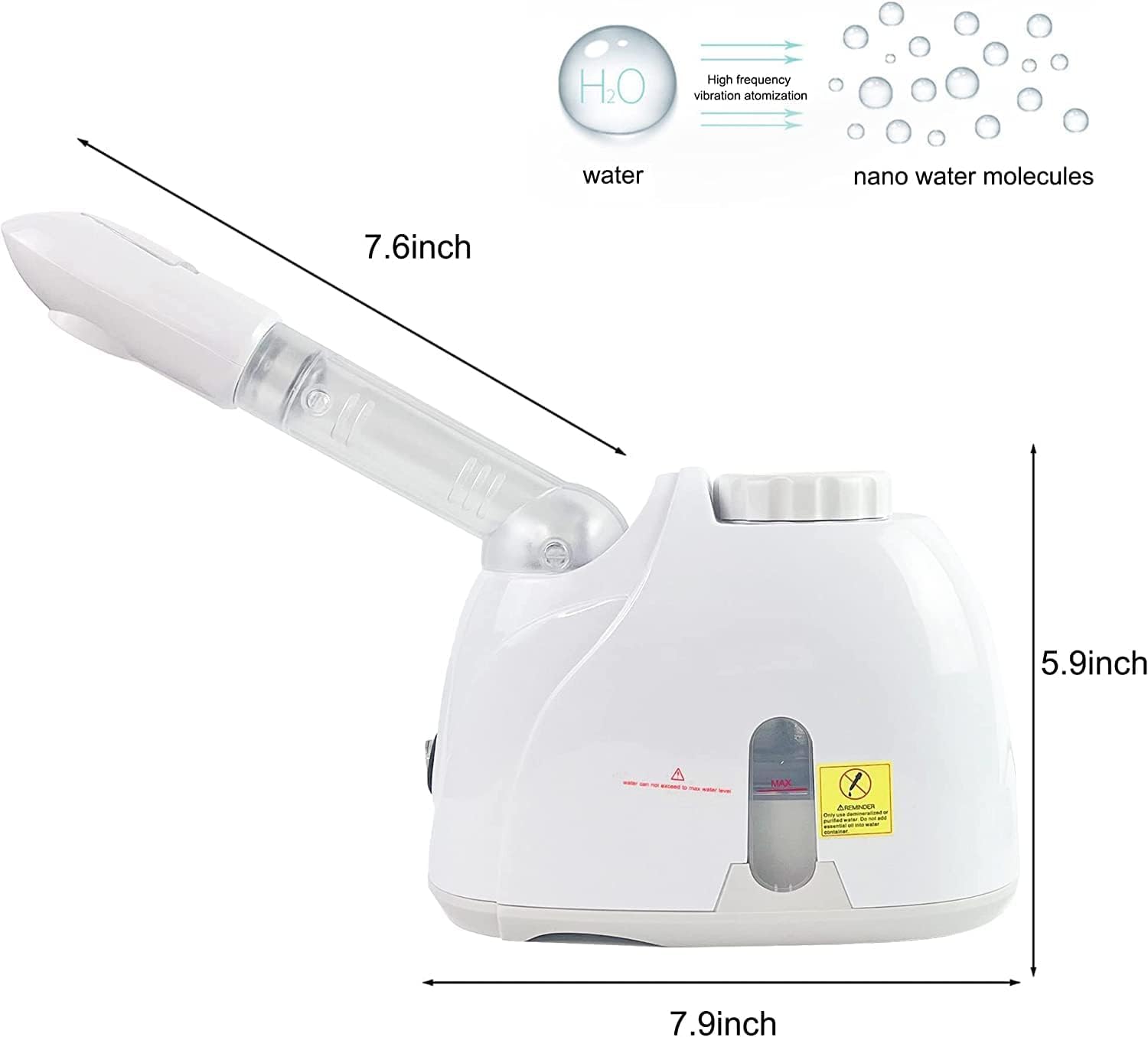 2 in 1 Facial Steamer and Hair Steamer Face Sauna Humidifier - Image 2