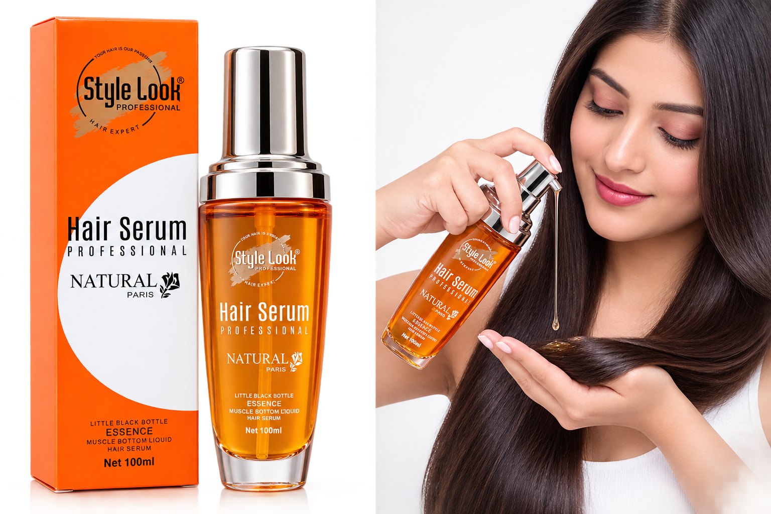 Style Look Professional Hair Serum Natural Paris – Little Black Bottle Essence, 100ml