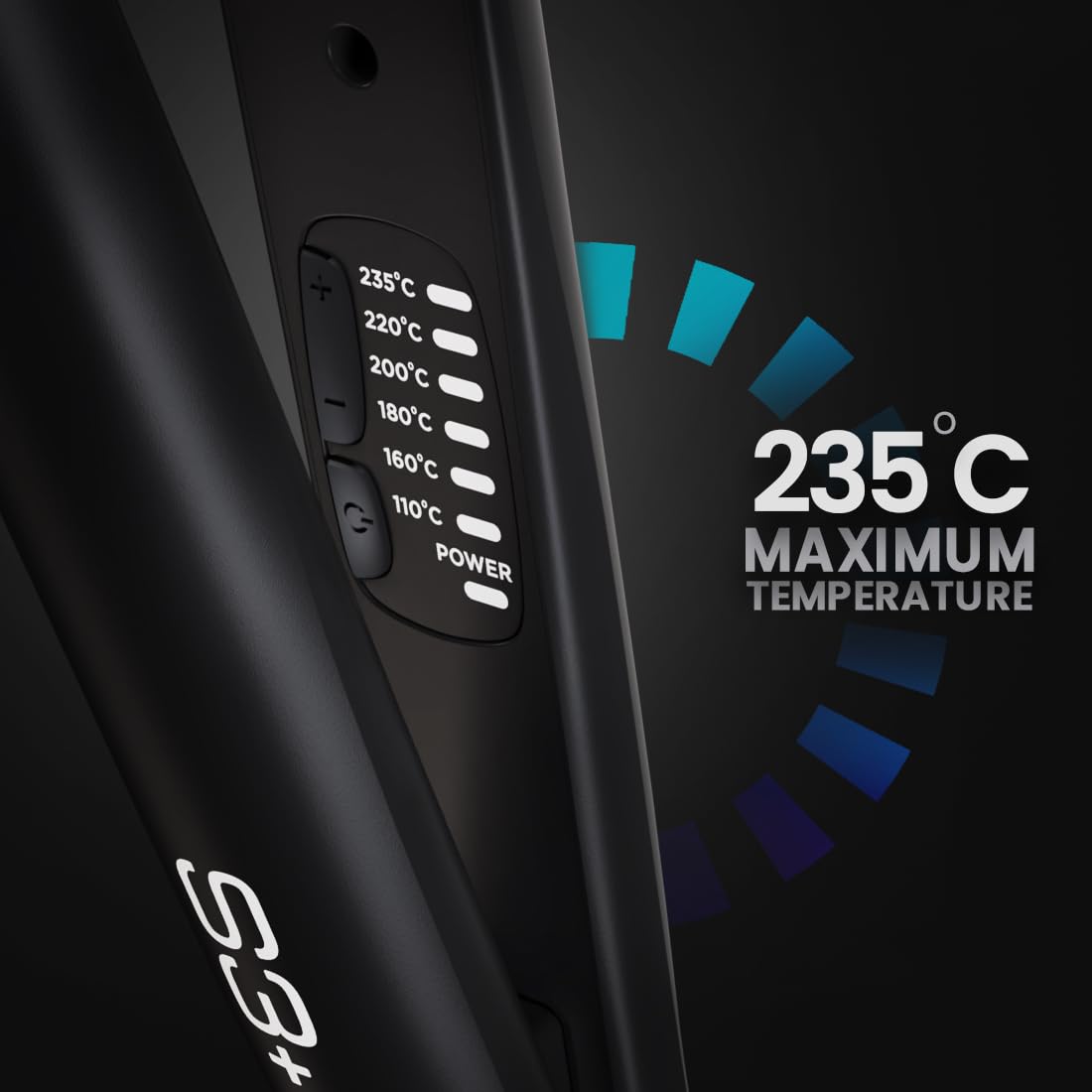 Ikonic Professional S3+ Hair Straightener, 1 Inch Ceramic Floating Plates With Ionic Technology, - Image 3