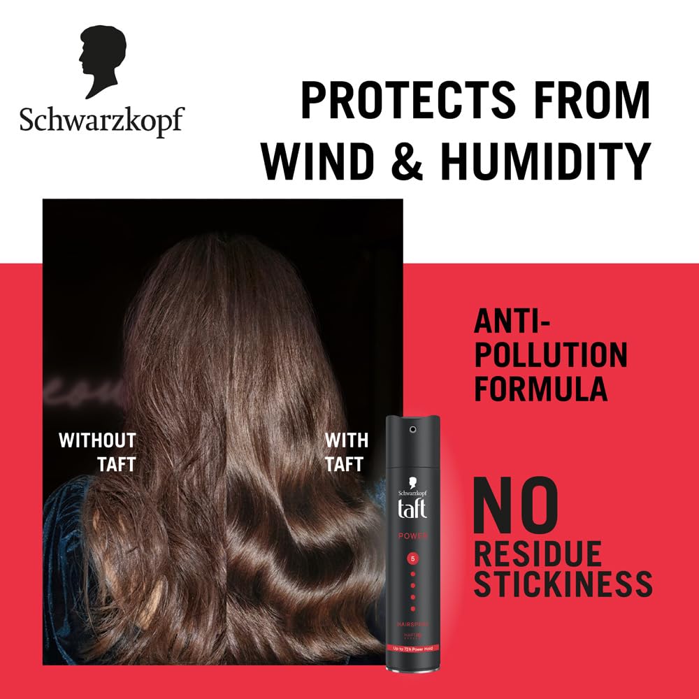 TAFT Schwarzkopf Power Hair Spray - Image 4