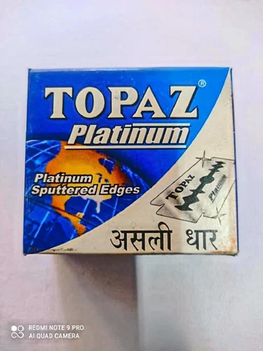 Topaz Platinum Double Edge Razor Blades set - {50 in One}, {Pack of 10} Men - Image 4