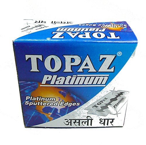 Topaz Platinum Double Edge Razor Blades set - {50 in One}, {Pack of 10} Men