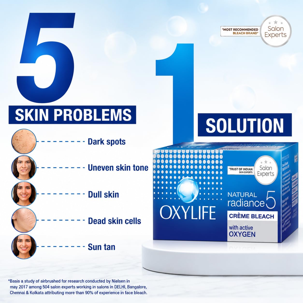 Oxylife Salon Professional Natural Radiance 5 Crème Bleach - 310g - Image 3