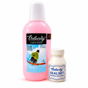Velocity Professional Cold Wave Pro Style 2-in-1 Hair Curling and Straightening Lotion 500ml with Sealset Neutralizer 50g, Professional Formula for Hair Styling