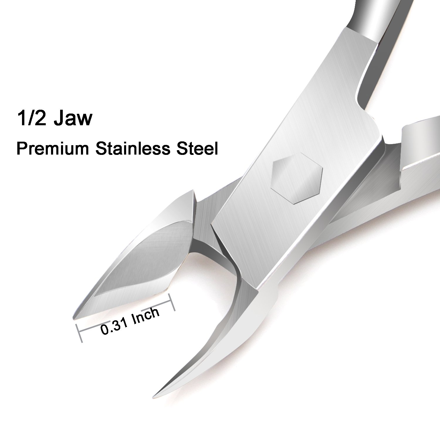 Solingen Cuticle Pusher Cuticle Cutter Set Surgical Grade Stainless Steel Cuticle Trimmer & Cuticle Nipper for Fingernails - Image 6