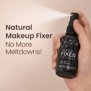 Swiss Beauty Long lasting Misty Finish Professional Makeup Fixer Spray for Face makeup | With Aloe Vera and Vitamin- E | Light weight, quick dry makeup Setting spray |70 ML|