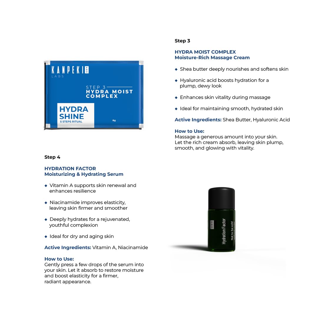 Kanpeki Hydra Shine 5-Step Facial Kit | Deep Hydration & Glow - Image 2