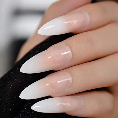 Long Stiletto Sharp False Nails Natural Claw Full Cover Artificial Fake Nail Art Tip 500Pcs For Nail Salon,10 Sizes (Natural) - Image 6