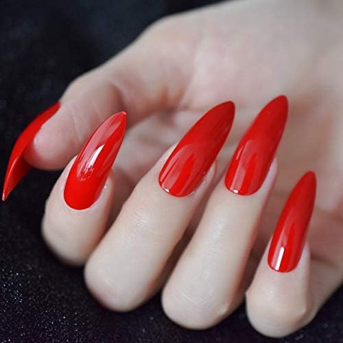 Long Stiletto Sharp False Nails Natural Claw Full Cover Artificial Fake Nail Art Tip 500Pcs For Nail Salon,10 Sizes (Natural) - Image 4
