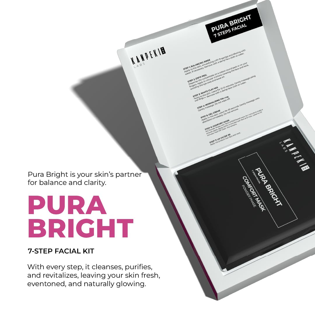 Kanpeki Pura Bright 7-Step Facial Kit With Algae Peel-Off Mask - Image 5