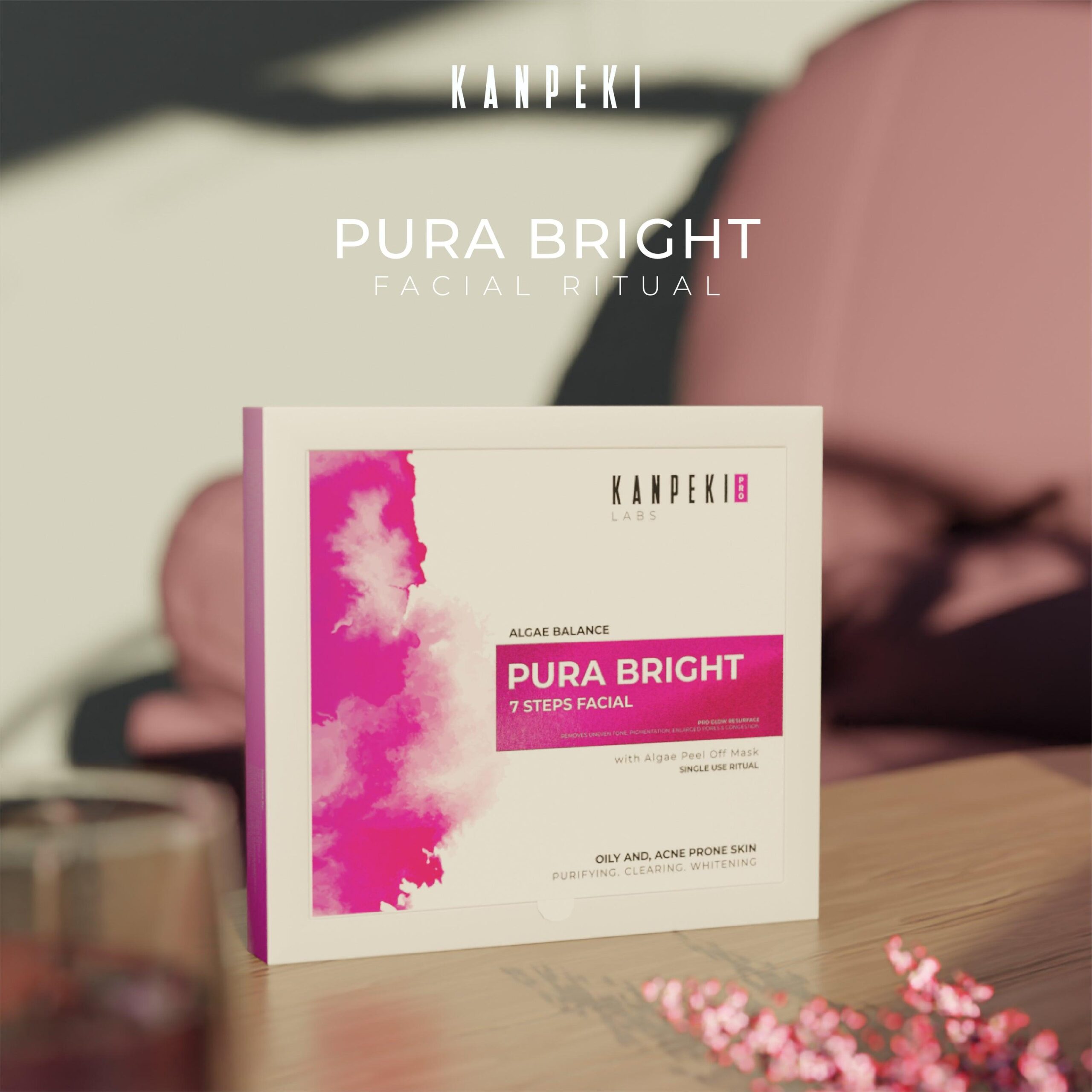 Kanpeki Pura Bright 7-Step Facial Kit With Algae Peel-Off Mask - Image 2