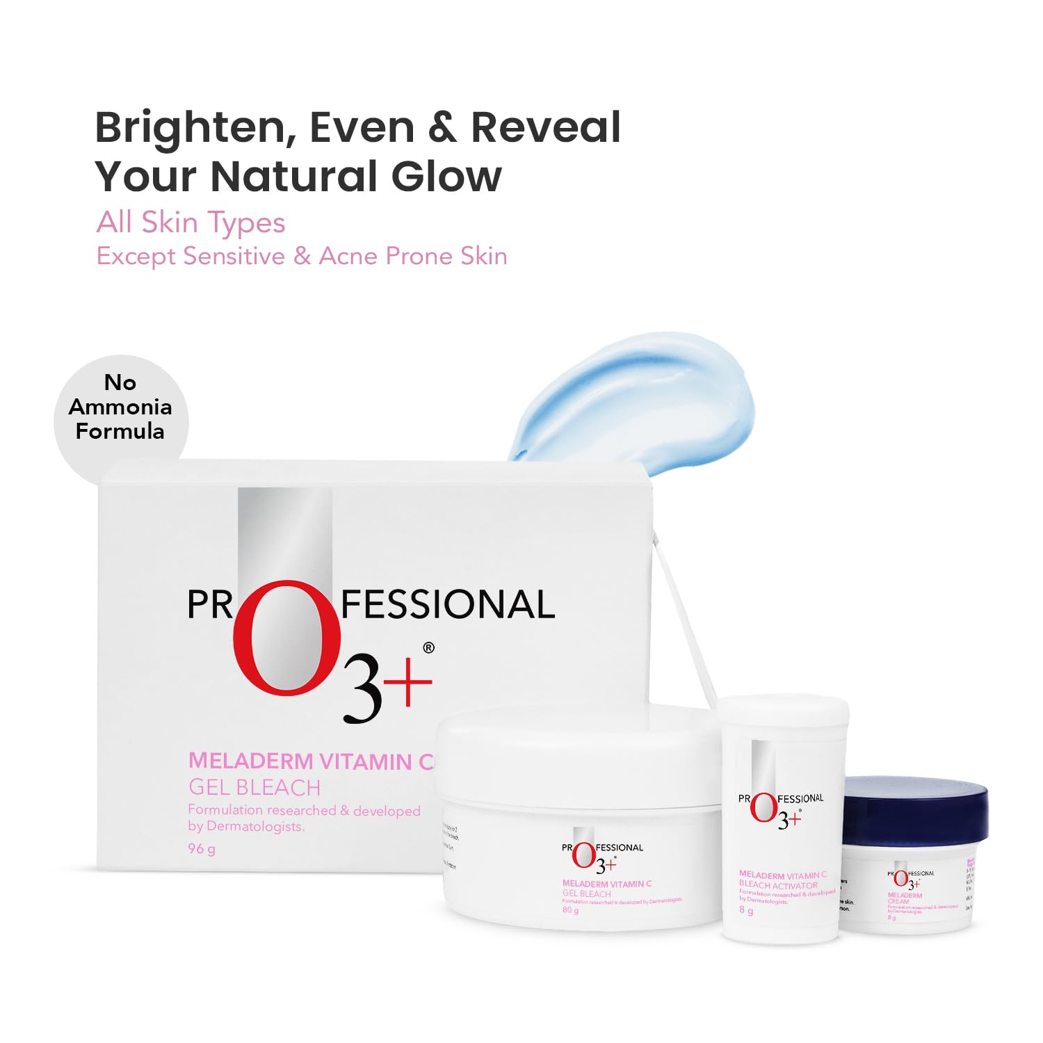 O3+ Meladerm Vitamin C Gel Bleach 96g for Skin Brightening Dull Skin - Image 7